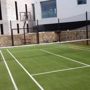 Court de tennis gazon synthetique 20 mm