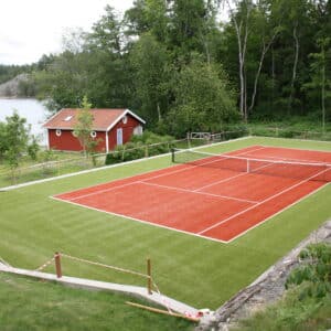 Court de tennis gazon synthetique 20 mm