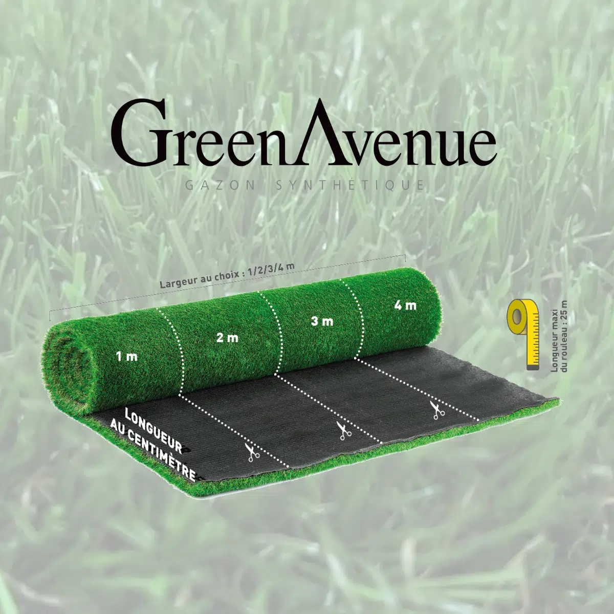 Découpe sur demande Green Avenue gazon synthéitque