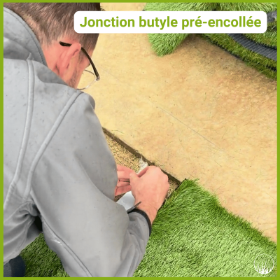 Bande de jonction pré-encollée butyle pour gazon synthétique